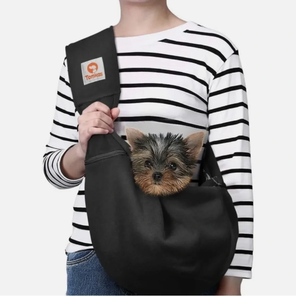 Tomkas Dog Carrier Sling for small cats and dogs.